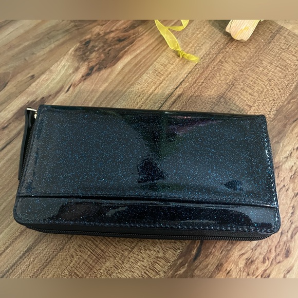 Kate Spade Sparkle Midnight Blue Lola Wallet - Picture 3 of 10